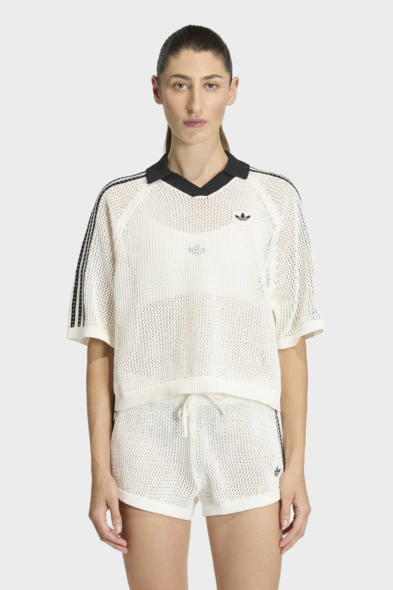 CROCHET POLO Blanco