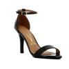 Sandalia Formal Mujer Vizzano Charol Taco Alto Con Pulsera Negro