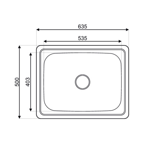 PILETA DE COCINA SIMPLE ACERO INOXIDABLE 50X63.5X22.5 CM GAMAS DE GRIS