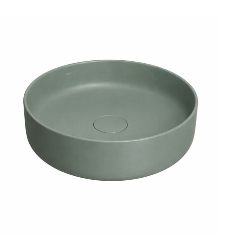 Bacha de apoyo redonda 40 cm verde salvia mate Deca Bacha De Apoyo Redonda 40 Cm Verde Salvia Mate Deca