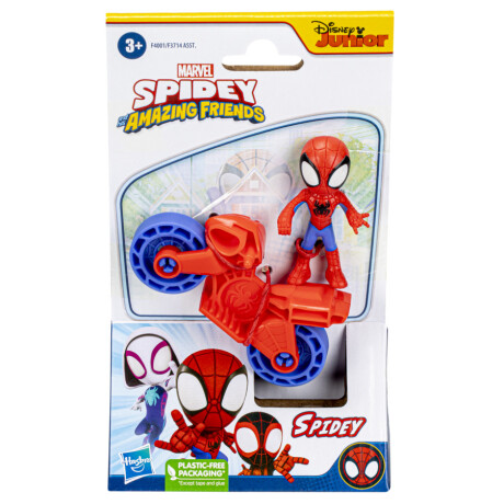 Figura Marvel Spidey His Amazing Friends 6 CM con Moto SPIDEY