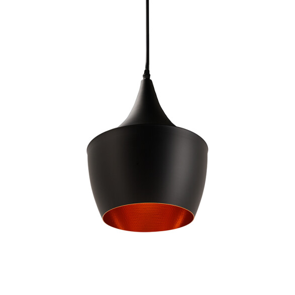 Lámpara colgante campana de aluminio negro Ø24cm IX9156