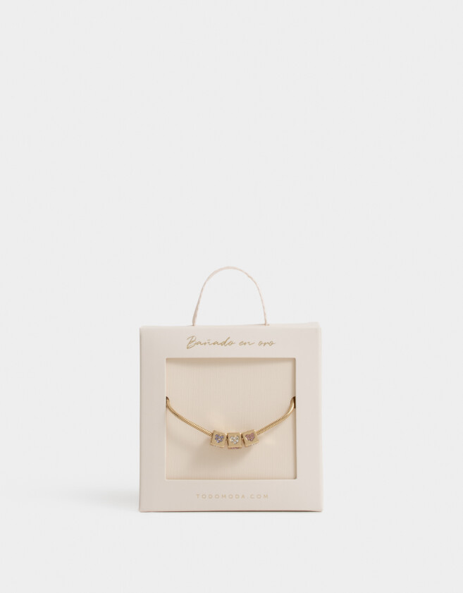 Cadena Corta con Dije Cadena Corta Con Dijes Strass - Dorado