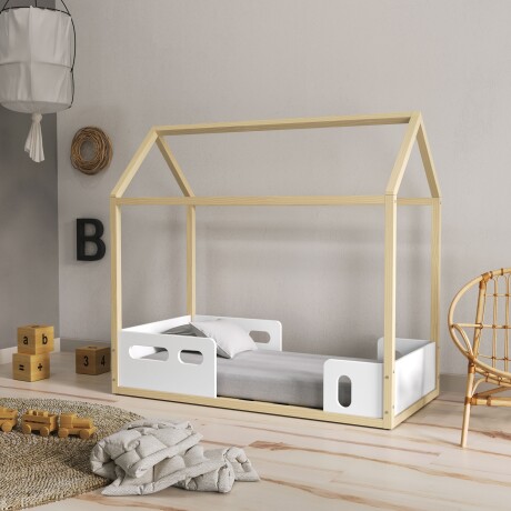 CAMA MONTESSORI 1 PLAZA MDF-Y-MADERA BLANCO ZUPPY