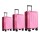 Set de 3 Valijas de Mano Rígidas Rosa