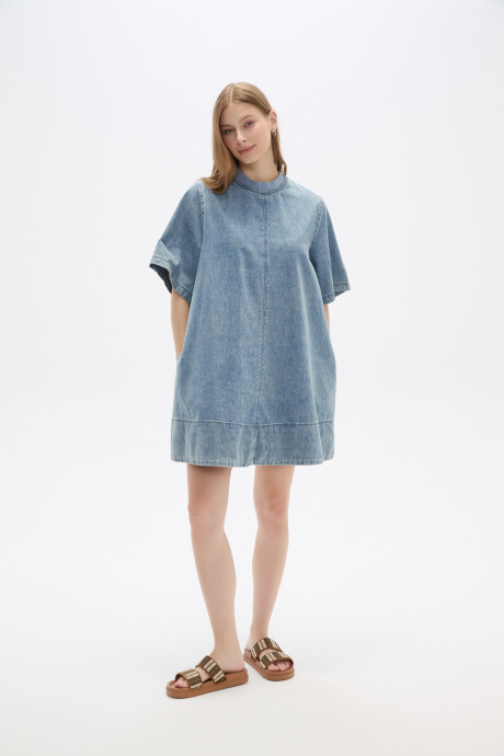 Vestido Ulan Celeste Claro