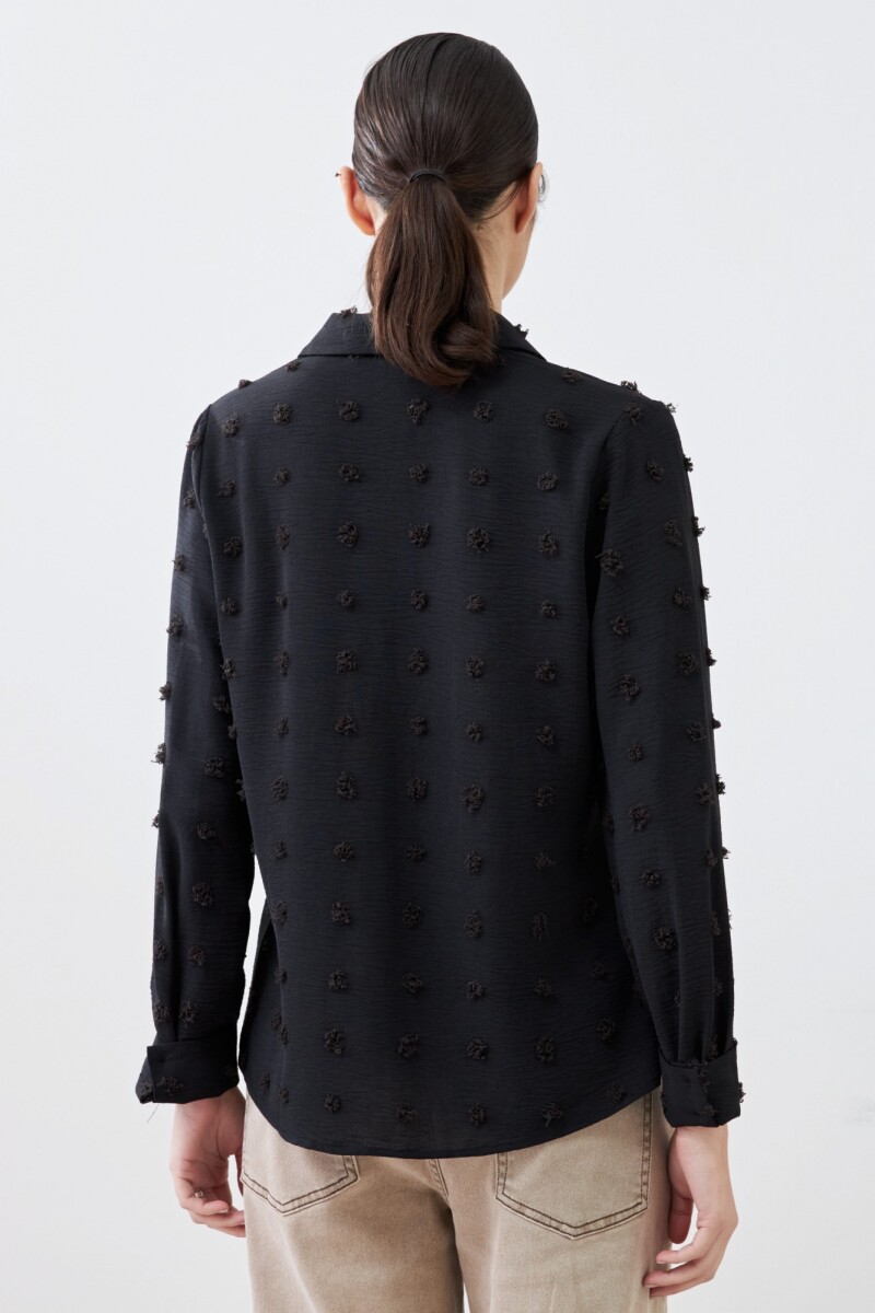 Camisa plumetti negro