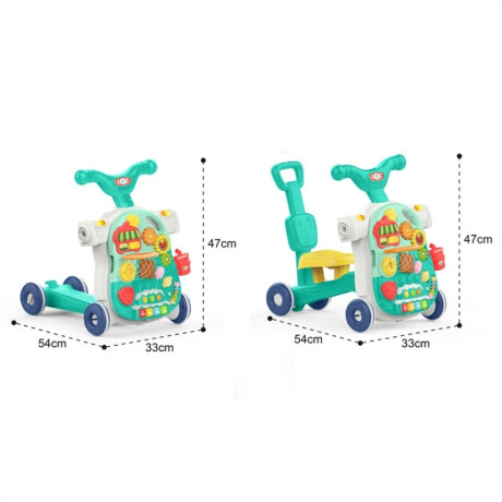 Andador Multifunción 4 En 1 Huanger He0816 Con Luces Ub VERDE