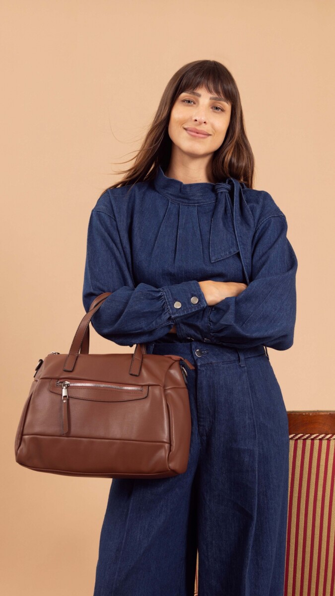 CARTERA ESTRELLA - CHOCOLATE 