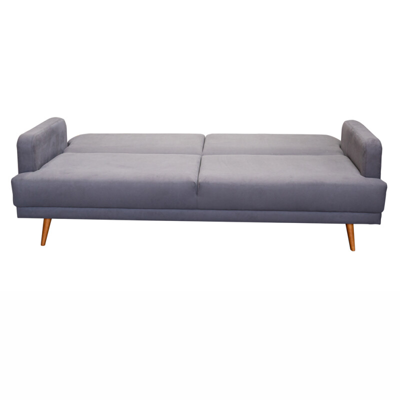 SOFA CAMA NORDICO - EASY CLEAN GRIS - ALMOHADONES TRAMADOS GRIS - PATAS MADERA CLARA SOFA CAMA NORDICO - EASY CLEAN GRIS - ALMOHADONES TRAMADOS GRIS - PATAS MADERA CLARA