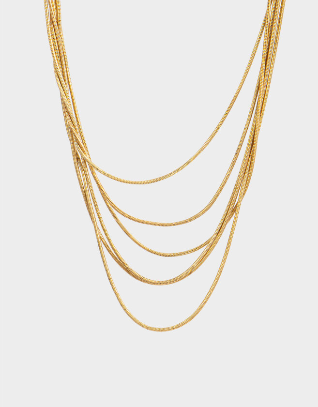 Collares Cortos Premium Silver Cortos - Dorado