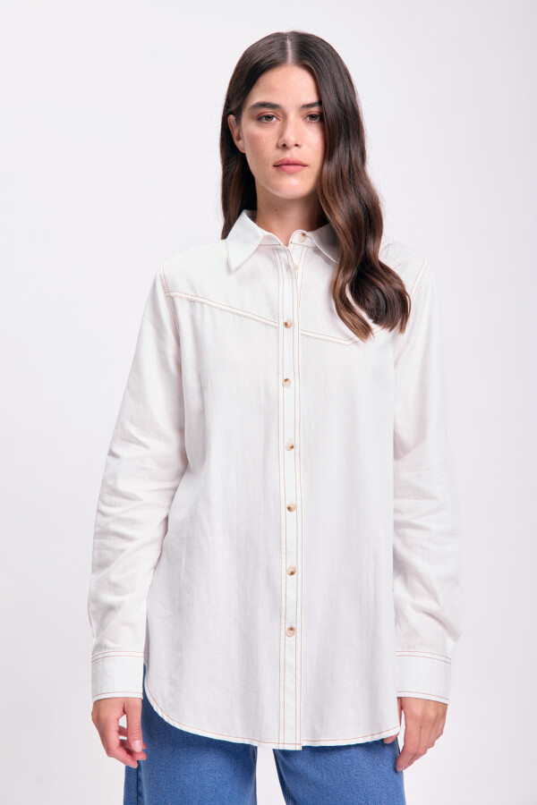 Camisa asimétrica Crudo