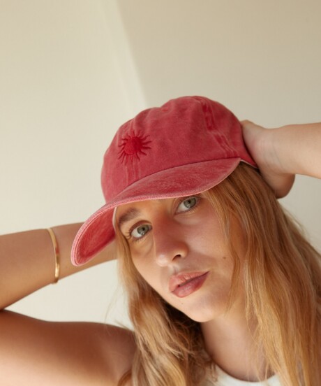 CAP SUN WASHED RED