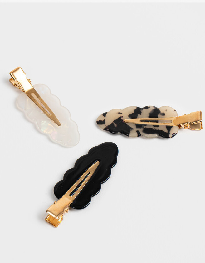 Piquitos Carey Set De Piquitos Wavy - Combinacion Tricolor