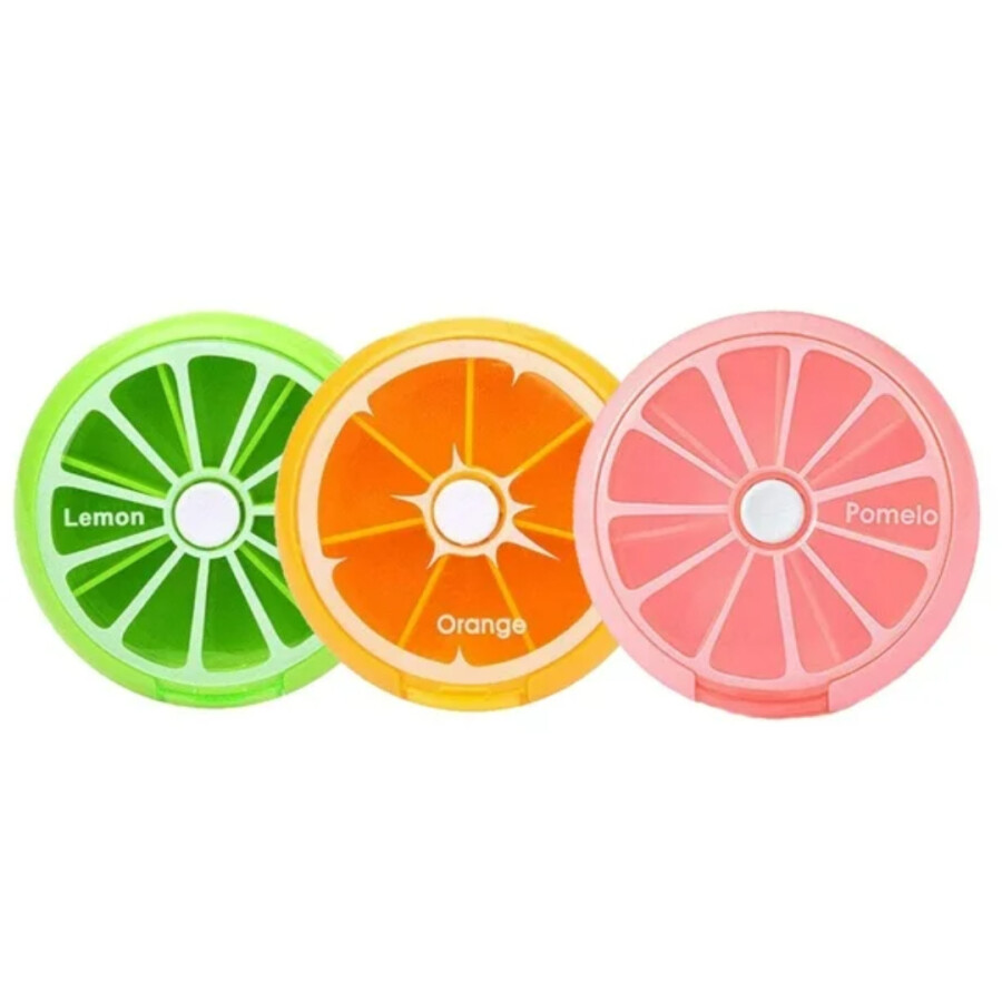 Pastillero Frutal Redondo con 7 Divisiones Pastillero Frutal Redondo con 7 Divisiones