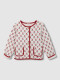 Sudadera Con Acolchada Blanco Roto