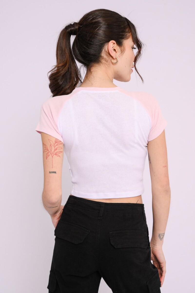Remera estampada Rosado
