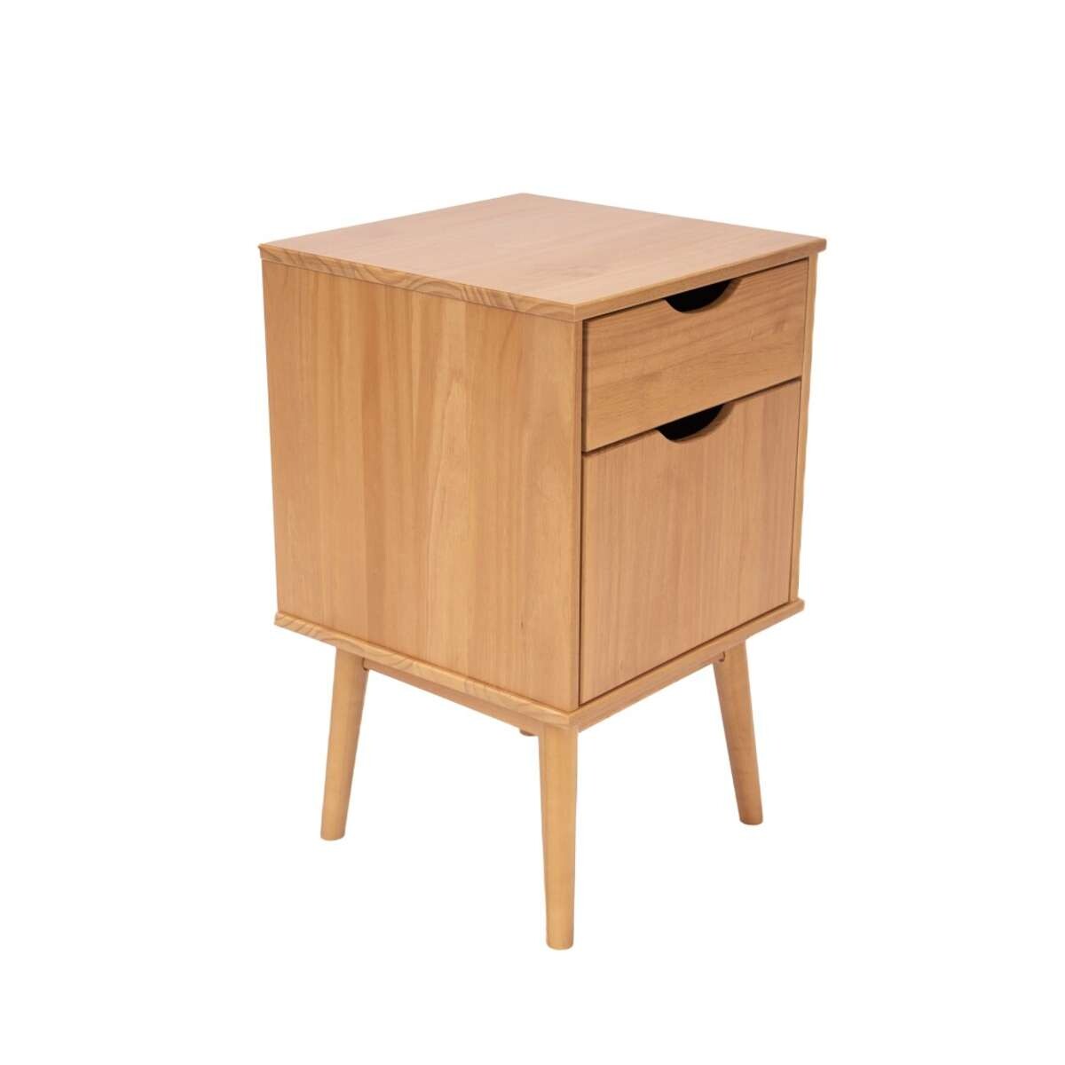 Mesa de Luz 1 puerta 1 cajion Li­nea Niordica - Roble 