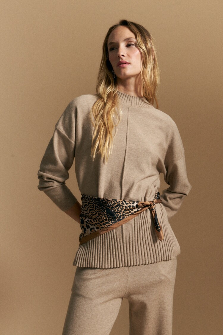 POLERA CASIOS Beige Melange