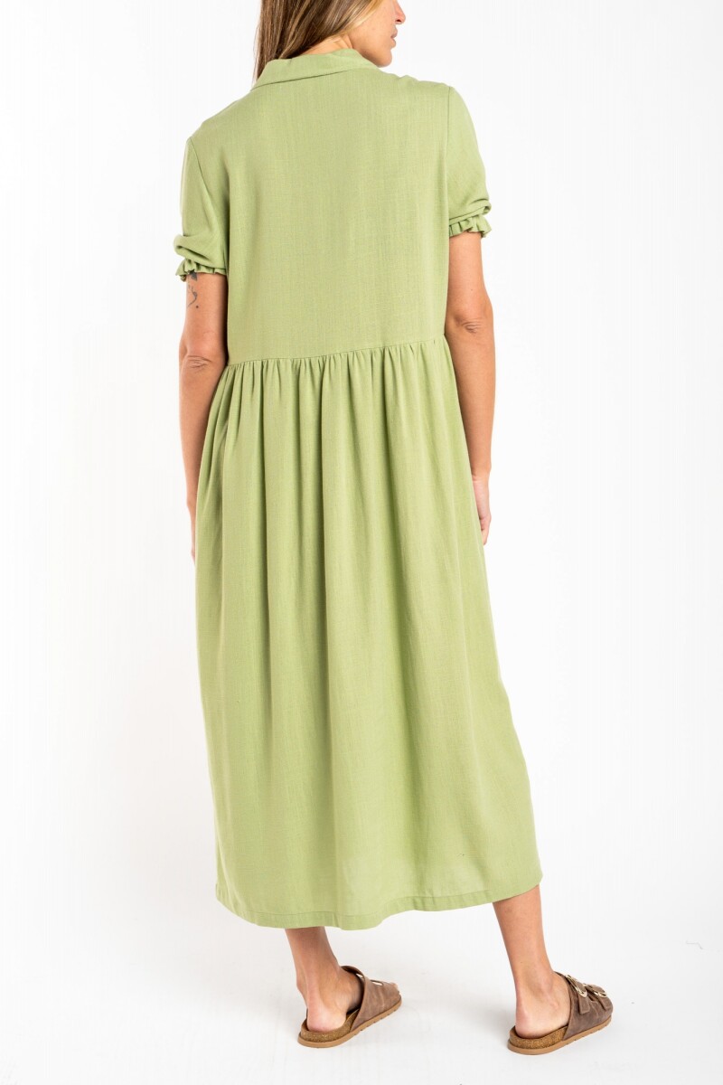 Vestido Lino Pistacho