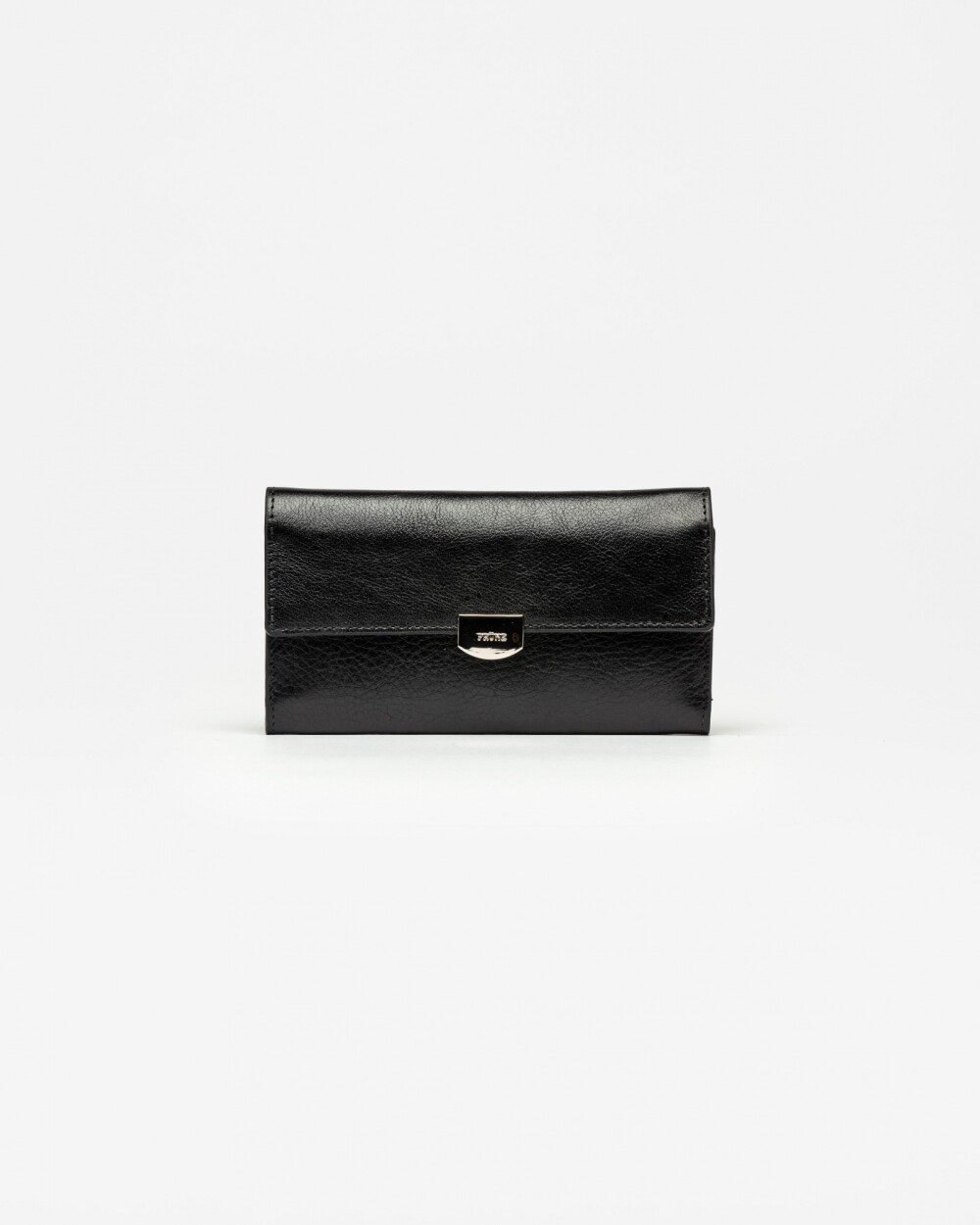 Billetera Dalia en cuero liso satinado Negro