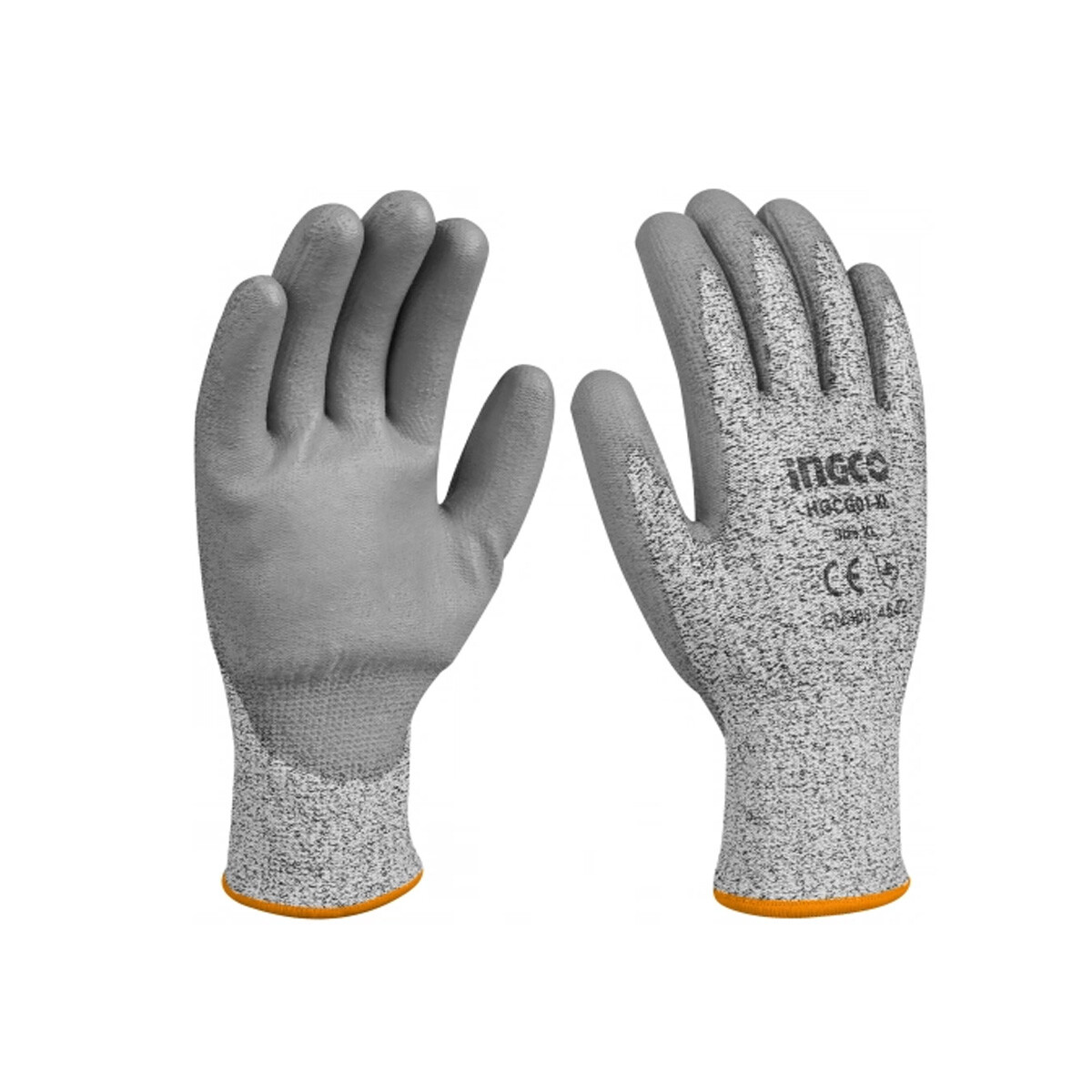 GUANTES GRIS RESISTENTE A CORTES HGCG01-XL INGCO TALLE XL 