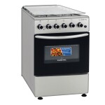 COCINA INOX 3H + DISCO, HORNO ELÉCTRICO – ENCENDIDO - 50x55x83cm. acero inoxidable