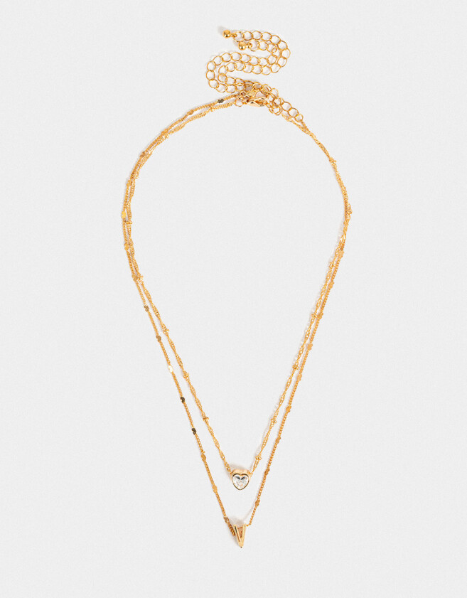 Collares Cortos Con cubic zirconia Collar Corto Cubic Inicial "v" - Dorado