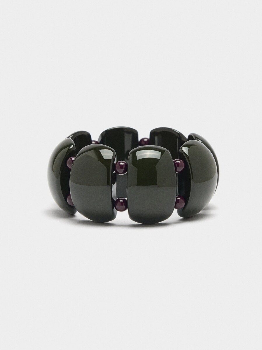 Pulsera Elástica Redondeada - verde 