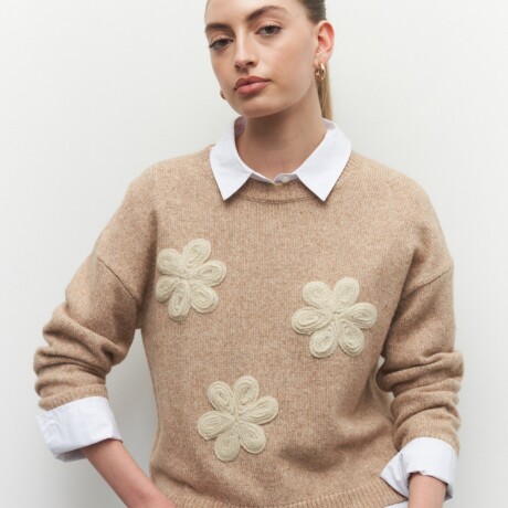 SWEATER RINA Beige Melange