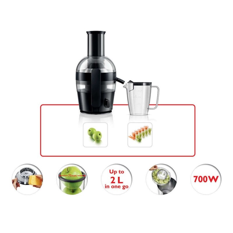 Juguera Eléctrica Philips Hr1855/70 Viva Collection Negra 2l Color Negro Juguera Eléctrica Philips Hr1855/70 Viva Collection Negra 2l Color Negro