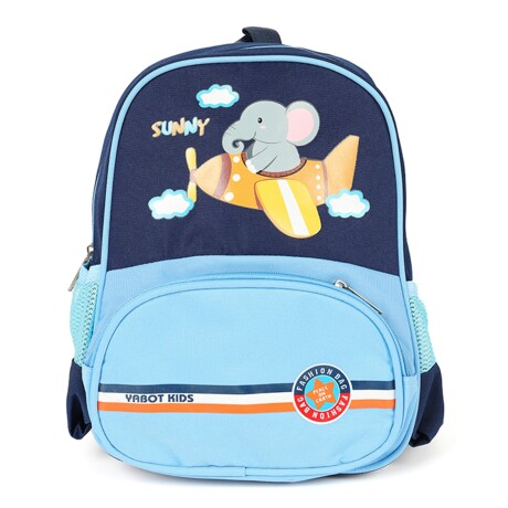 Mochila Infantil Escolar Canva 2 Bolsillos Avion