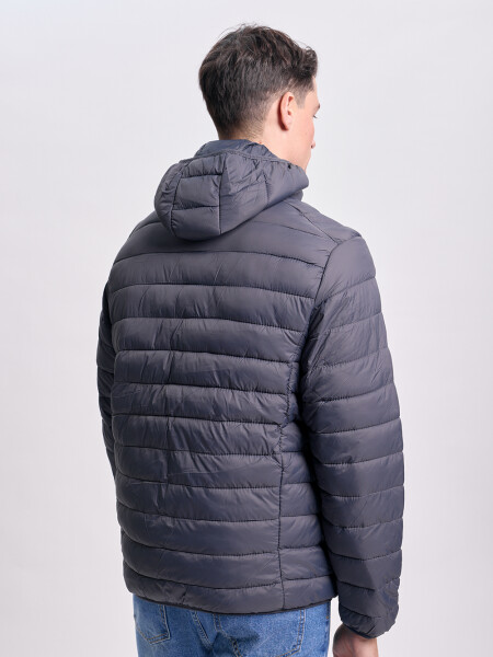 Campera capitoneada Gris Oscuro