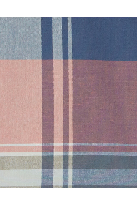 Camisa de popelina, diseño a cuadros Sin color