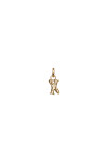 CHARM DE ALEACION DE METALES BAÑADO EN ORO DE 18 K CON FORMA DE LETRA X CON ARGOLLA Charm