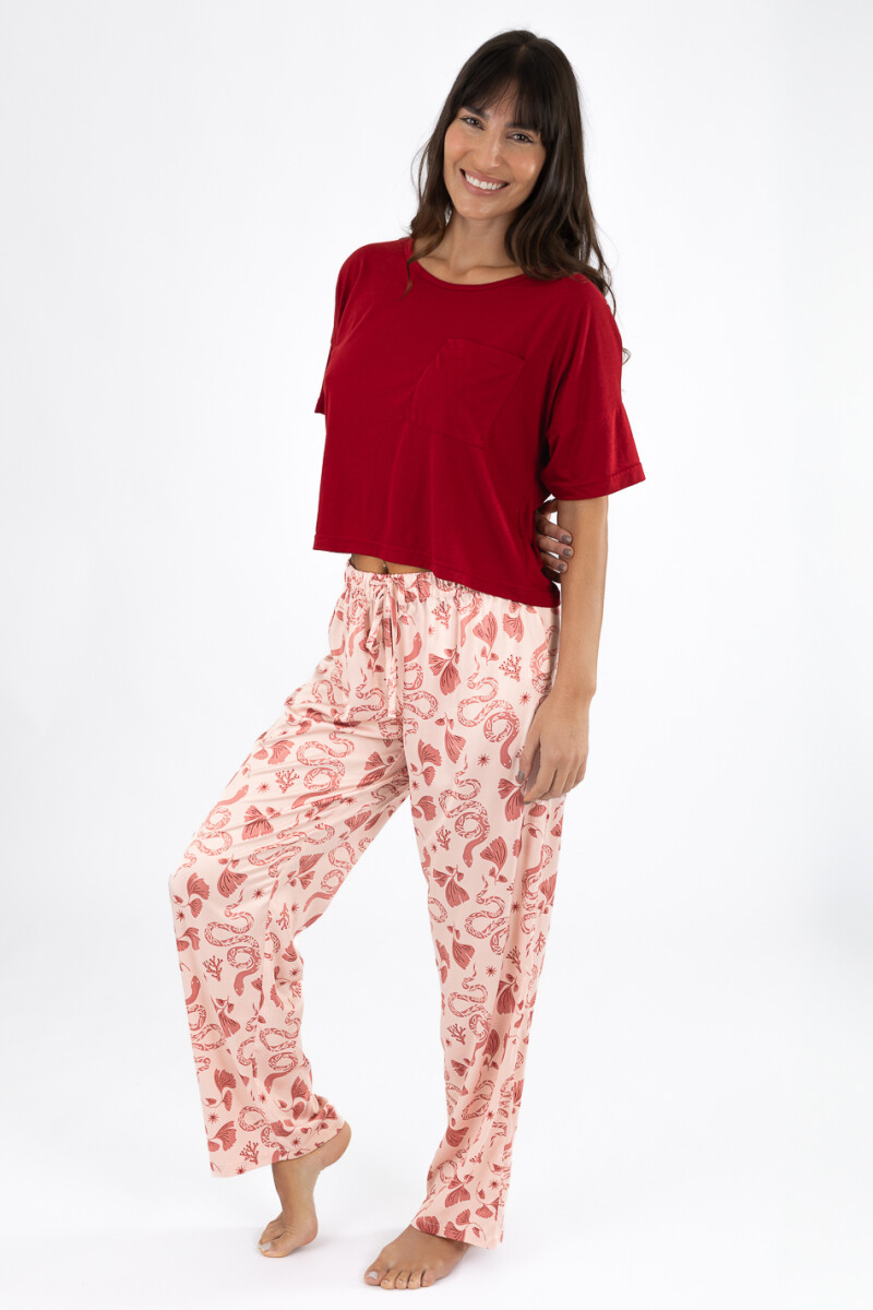 Pijama snake pant - Fucsia 