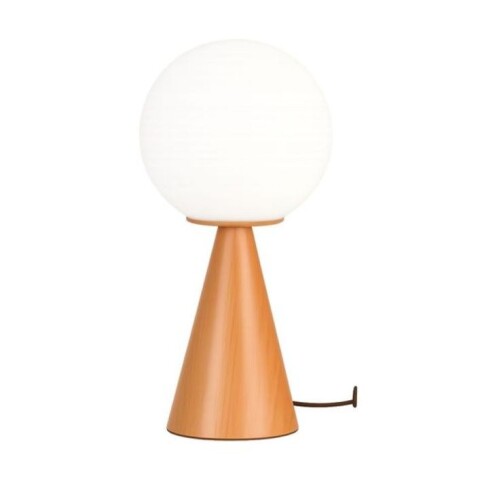 VELADOR DE MESA ESFERA D20CM 1L G9 BASE DE MADERA VELADOR DE MESA ESFERA D20CM 1L G9 BASE DE MADERA