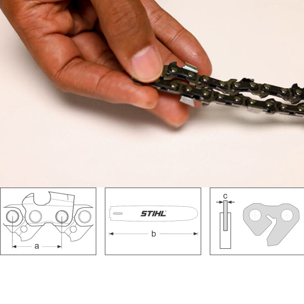 Cadena Stihl 325-1.6 31d (ms250) CADENA STIHL PASE 3.25 1.6 40/250 7030