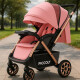 Coche Carriola de Paseo Para Bebe Plegable Rosa