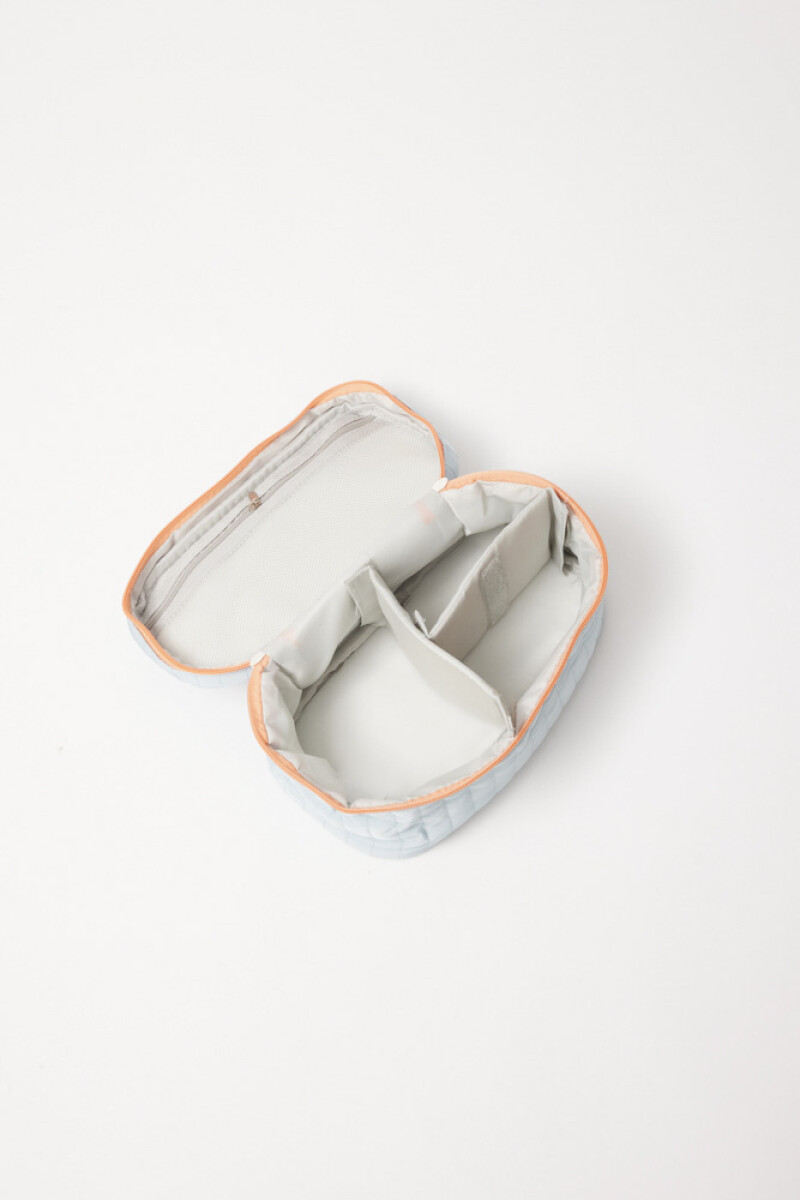 Necessaire Celeste Rosa Y Gris