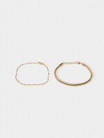 Set De Reloj Con Pulseras dorado