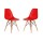 Silla De Comedor Eames Pack 2 Unidades Varios Colores Lumax Rojo