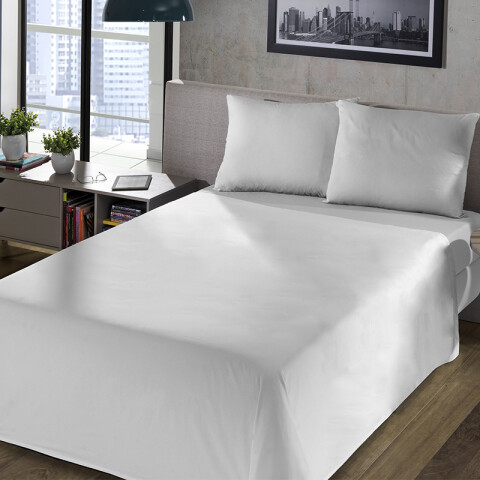 Juego Sábanas Queen Size Richmond House Lisas 100% Microfibra GRIS