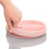 Plato con divisiones ventosa MinikOiOi rosado