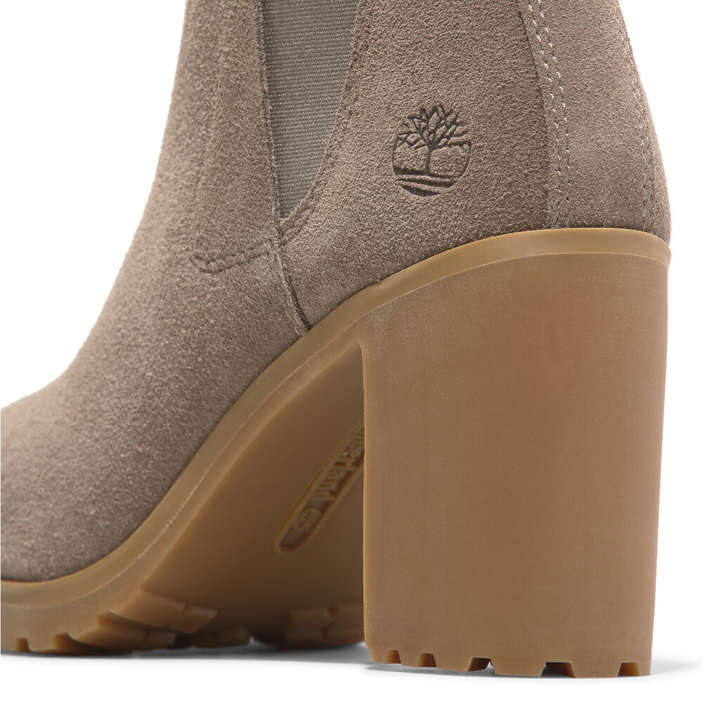 Botas Mid Chelsea Mujer Taupe Suede
