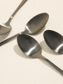 Cuchara De Té Olivo Set 4 Un. Negro Color Unico