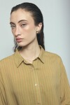 Camisa rayada manga volado PREVENTA marrón