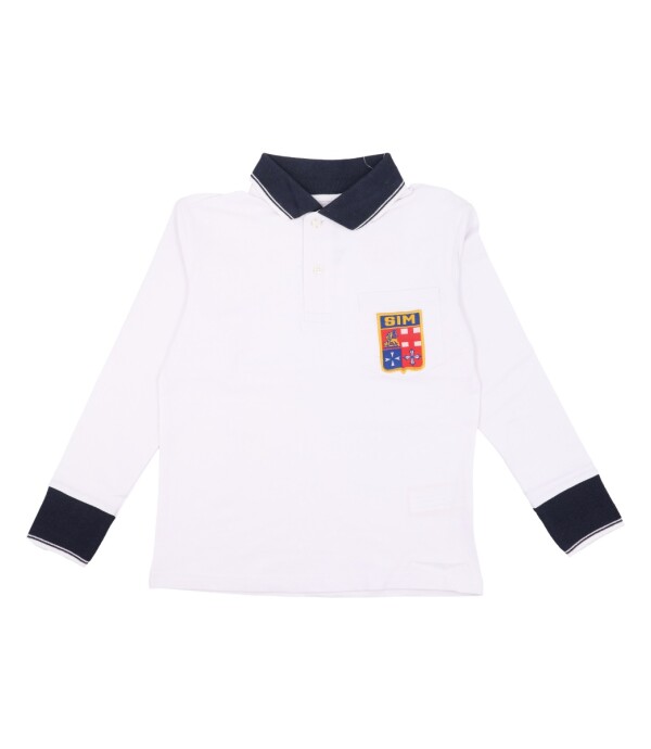 Remera Polo Manga Larga Scuola Italiana Blanco