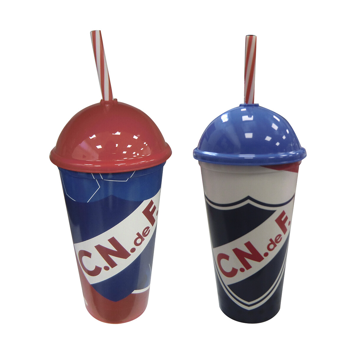 Vaso Plástico Milkshake con Pajita Nacional Diseño Surtidos 500 ml 