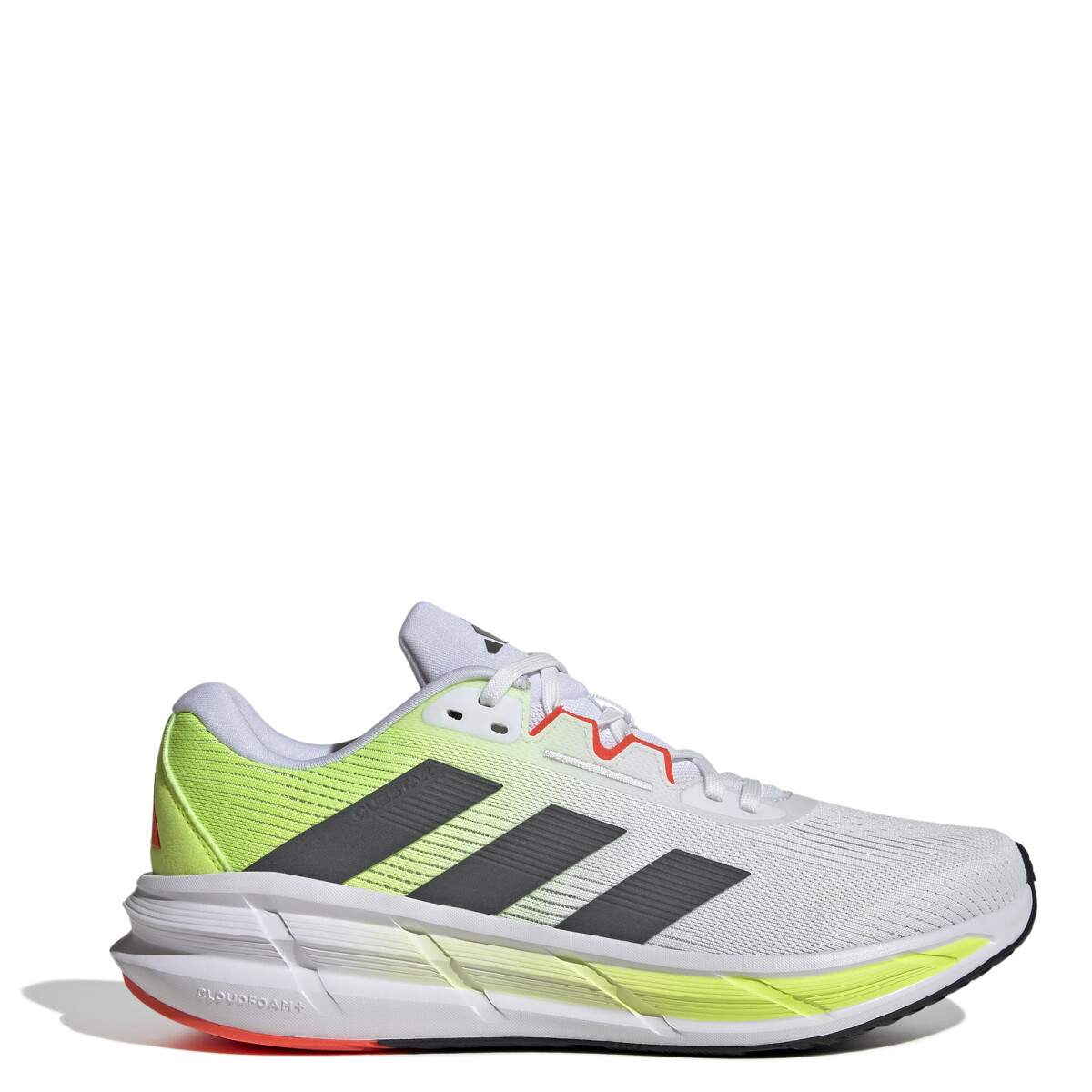 Championes de Hombre Adidas Running Questar 3 Adidas Blanco Gris Verde Lima Peppos